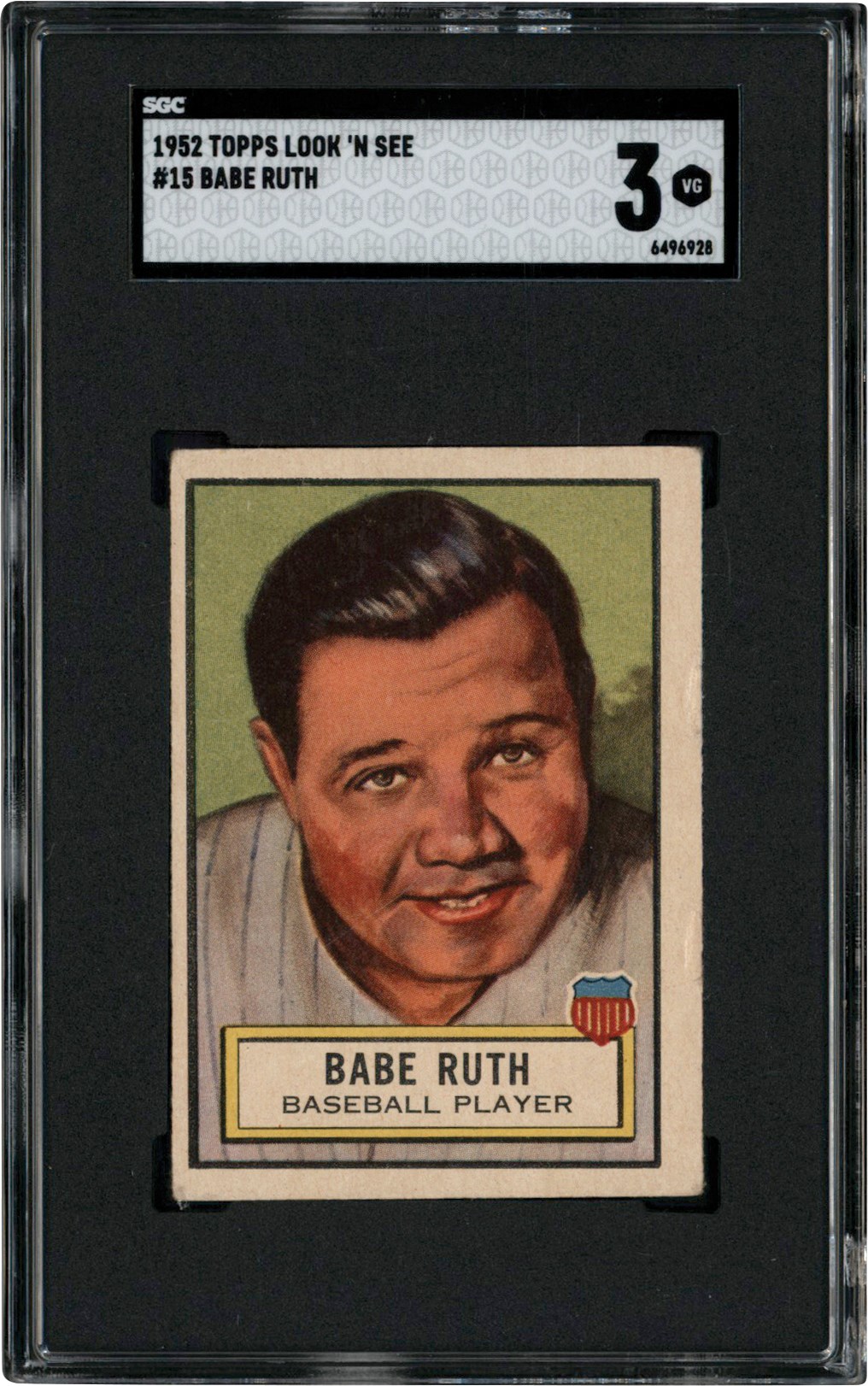 1952 Topps Look 'n See #15 Babe Ruth SGC VG 3
