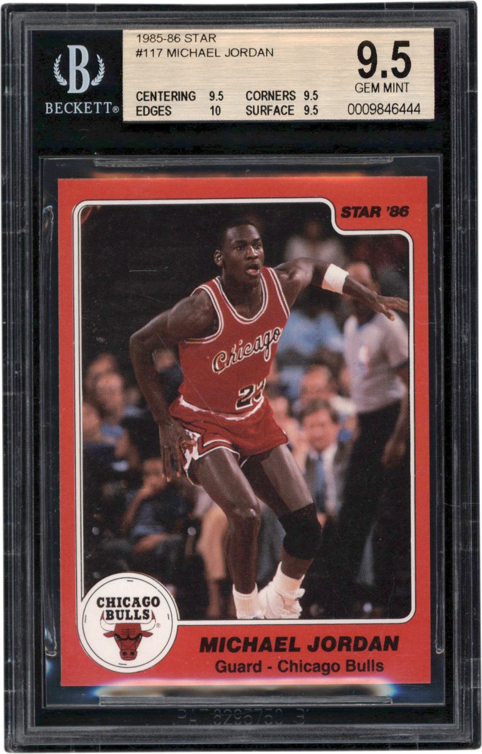 1985-1986 Star Co. Basketball #117 Michael Jordan BGS GEM MINT 9.5 (True Gem+)