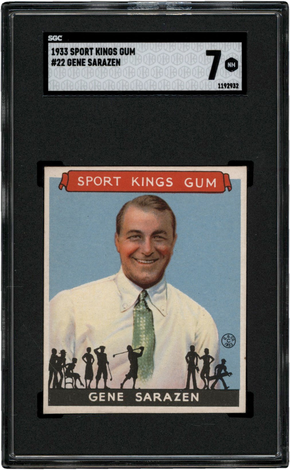 1933 Goudey Sport Kings #22 Gene Sarazen SGC NM 7