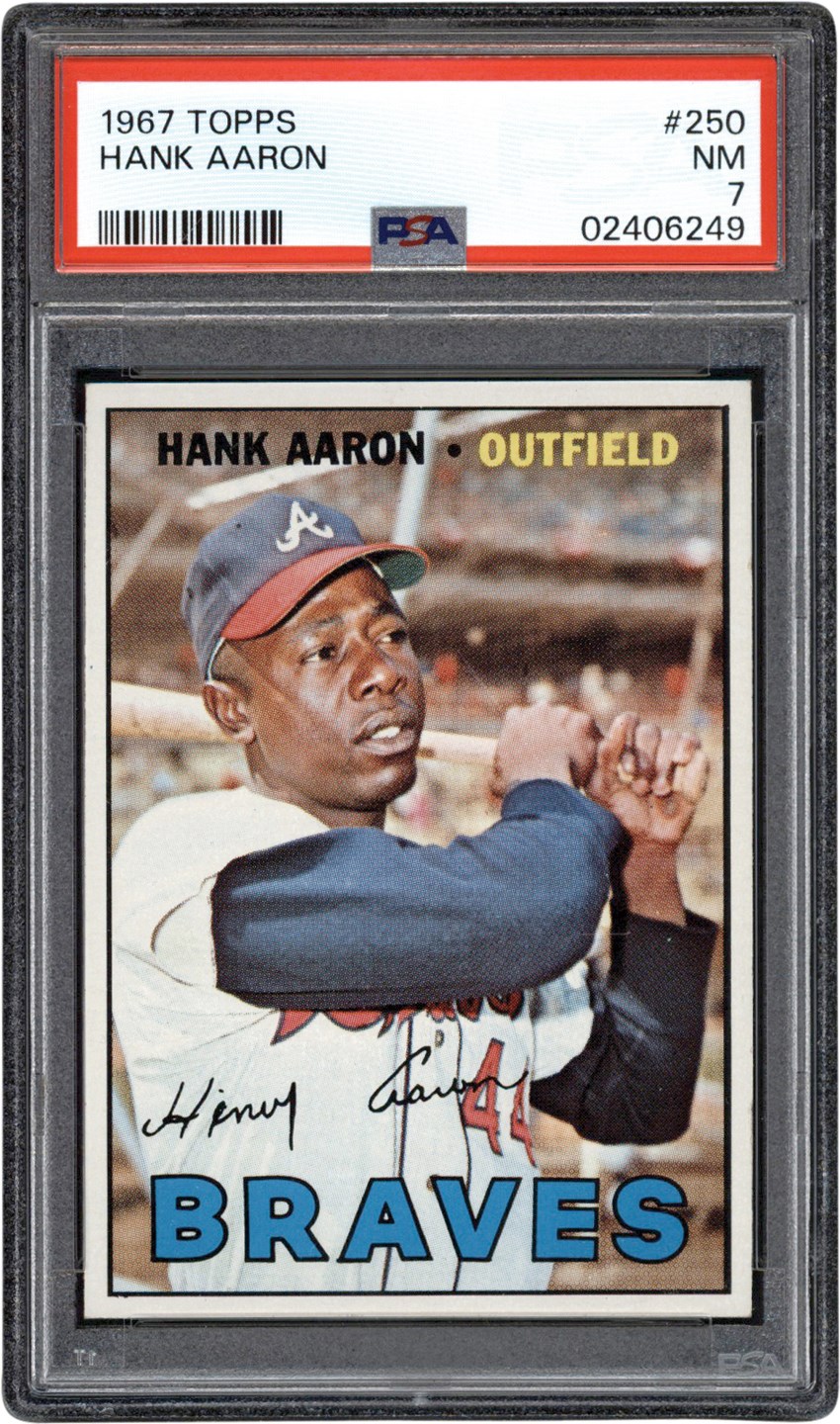 1967 Topps Baseball #250 Hank Aaron PSA NM 7