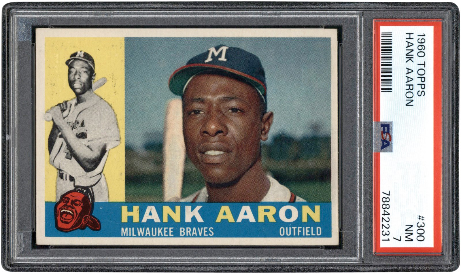 1960 Topps Baseball #300 Hank Aaron PSA NM 7
