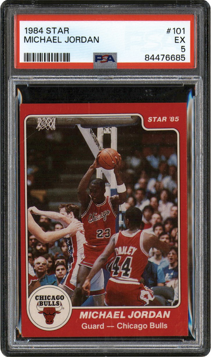 1984 Star Basketball #101 Michael Jordan Rookie PSA EX 5