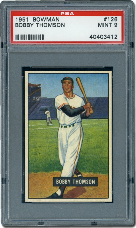 1951 Bowman #126 Bobby Thomson PSA 9 Mint