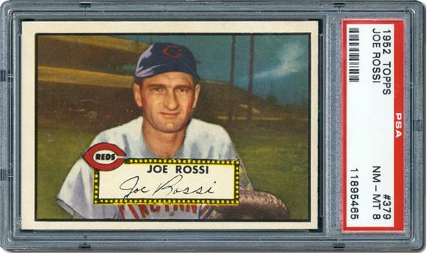 1952 Topps #379 Joe Rossi PSA 8