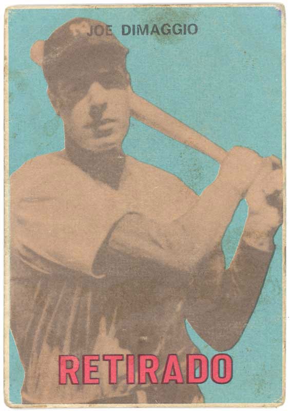 1967 Topps Venezuelan Retirado Joe Dimaggio. 