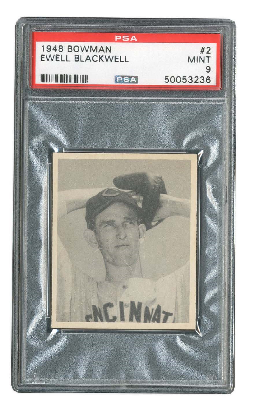 1948 Bowman #2 Ewell Blackwell - PSA MINT 9