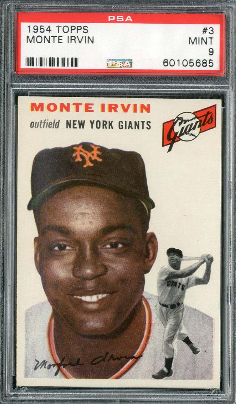 1954 Topps #3 Monte Irvin - PSA MINT 9