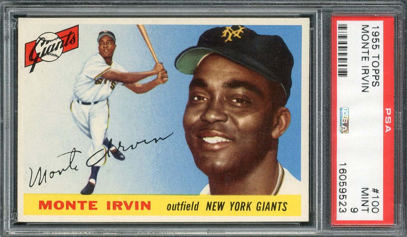 1955 Topps #100 Monte Irvin - PSA MINT 9