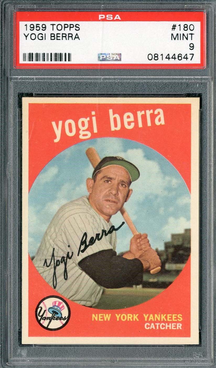 1959 Topps #180 Yogi Berra - PSA MINT 9