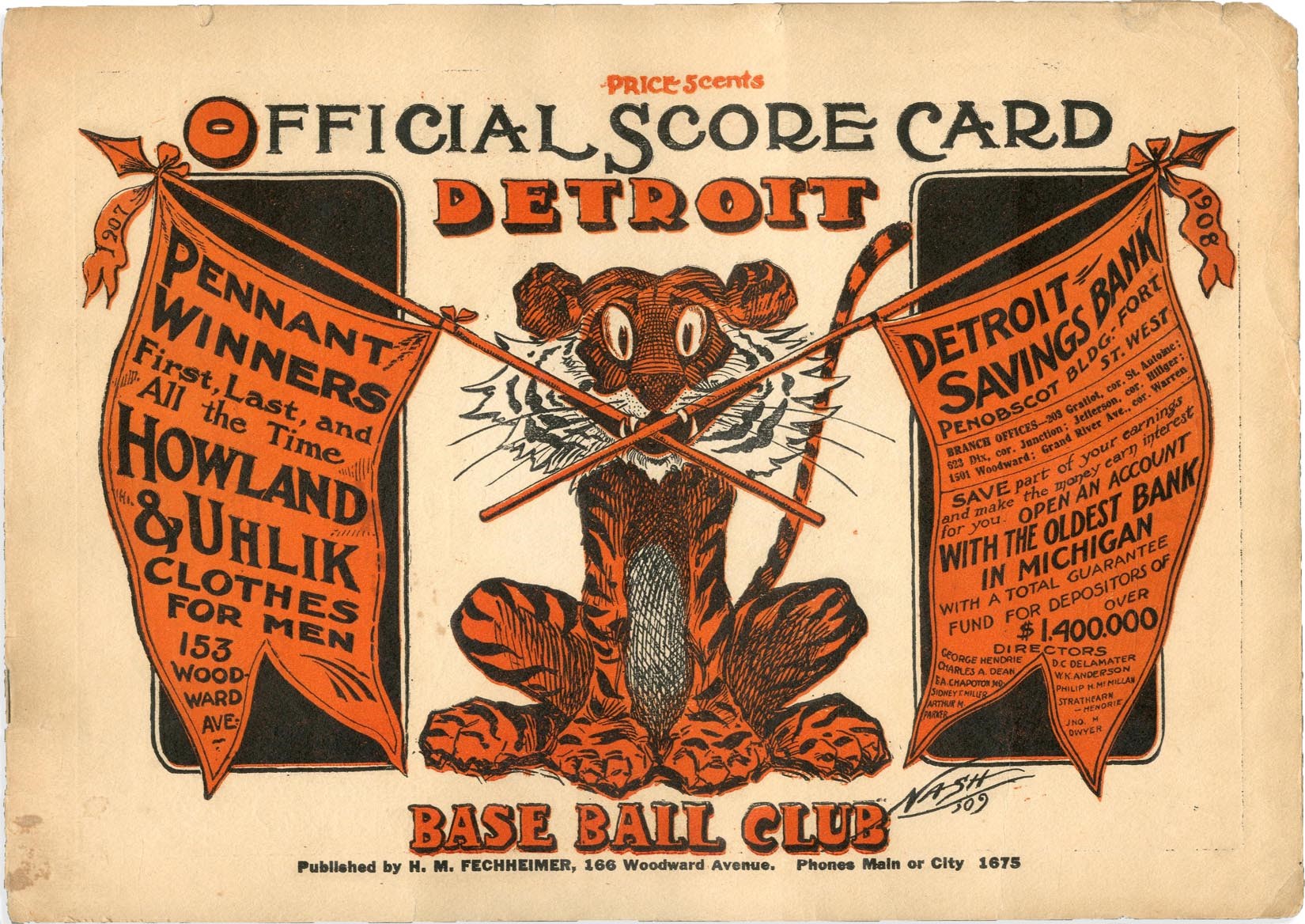 Vintage Detroit Tigers Pennant Examples