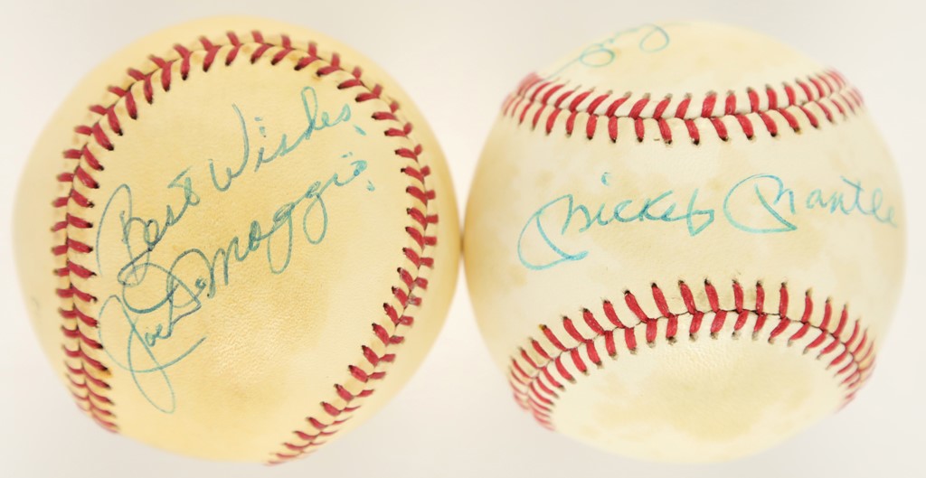 Mantle & Ford and Joe DiMaggio Signed Baseballs