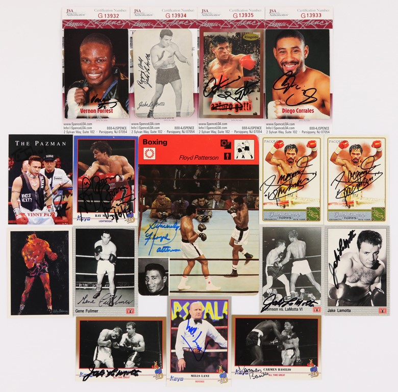 Muhammad Ali & Boxing - Boxing Signed Card Lot (60)