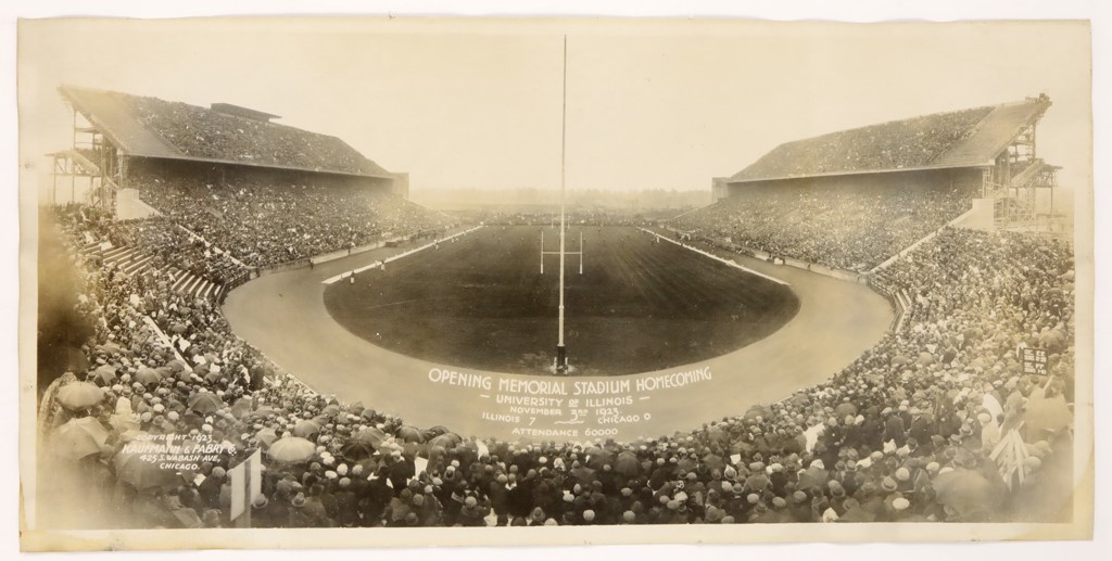 Football - 1923 Opening Day of Memorial Stadium Panorama