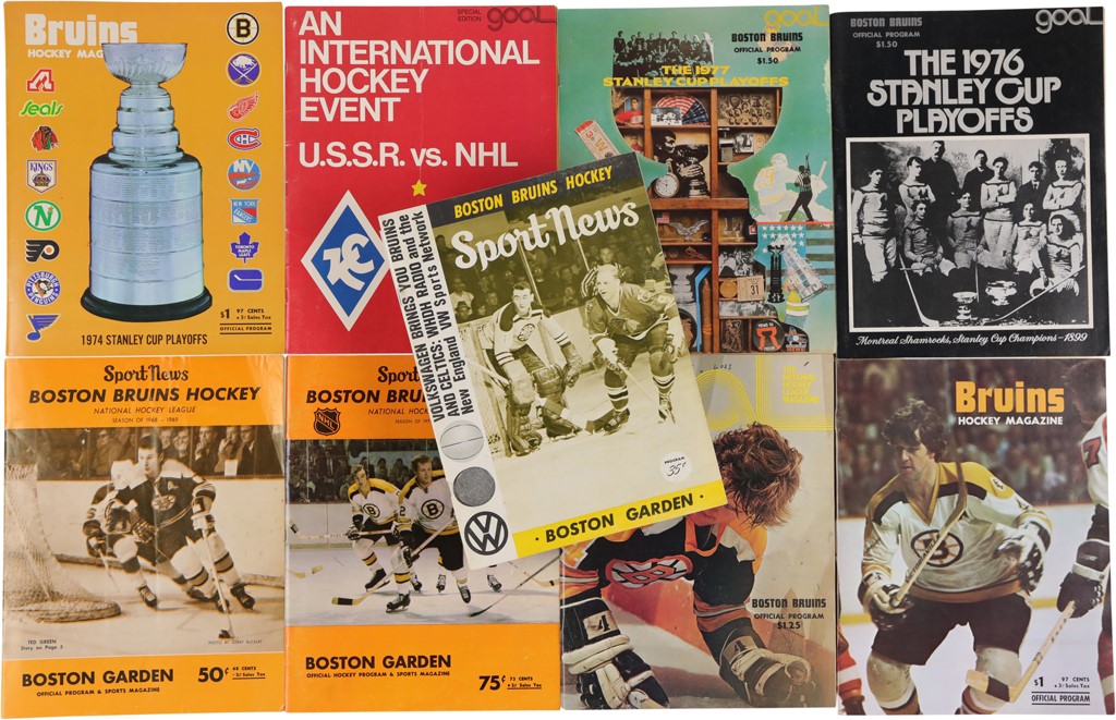 - 1960-70s Boston Bruins Publications with Stanley Cup & Bobby Orr (65)